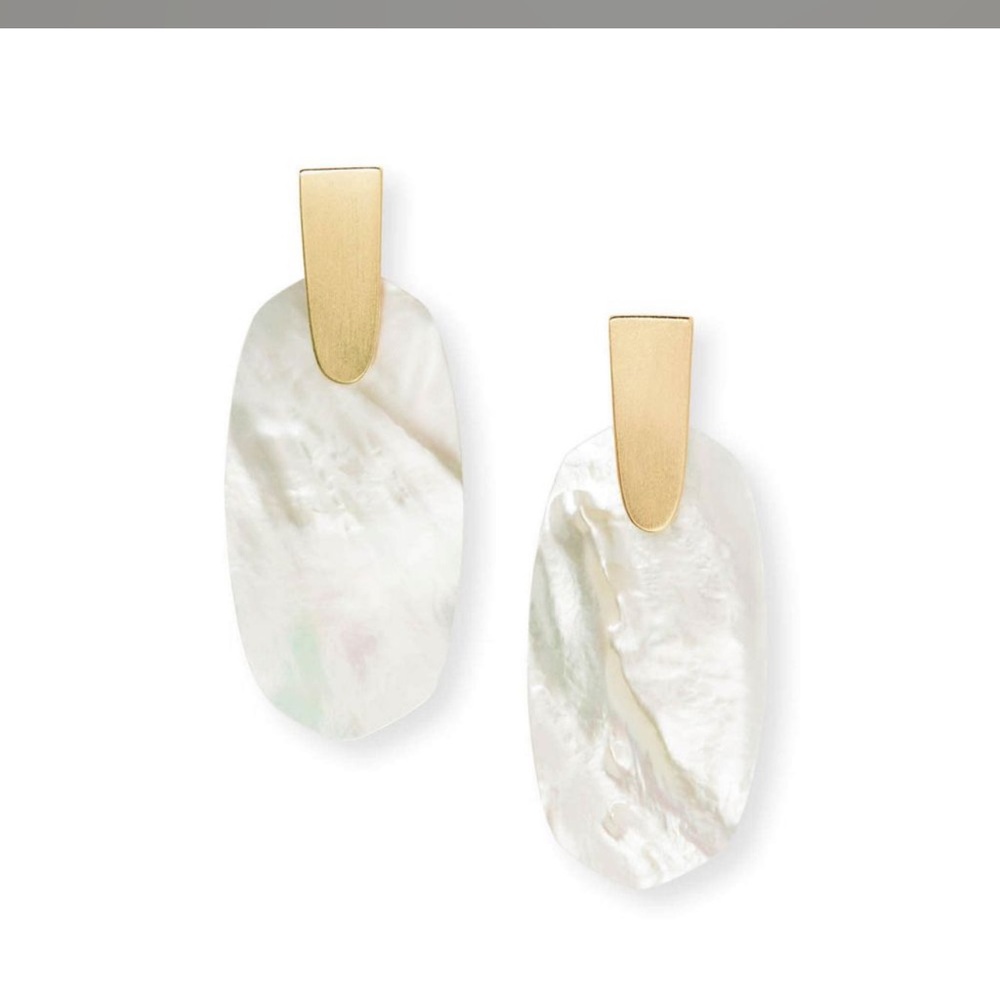 Kendra Scott Aragon Gold Drop Earring Mother of Pearl